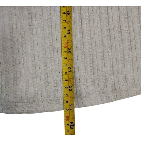Ribbed Beige Knit Top With Keyhole & Ring Detail By Crosby M. NWT. - Picture 8 of 8